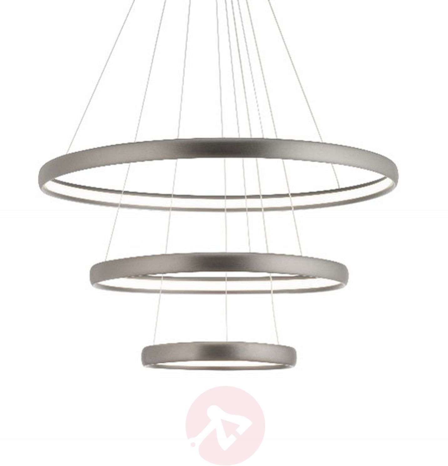 Aluminor LED-Hängeleuchte Trinity aus Aluminium, silber