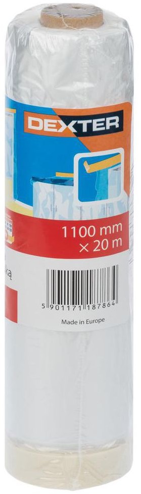 DEXTER Folia malarska z taśmą maskującą szer. 1,1 DEXTER