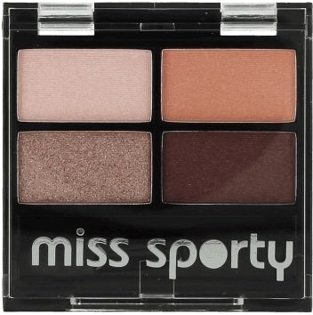 Miss Sporty Studio Colour, poczwórne cienie do powiek 408 Smoky Rose, 5 g