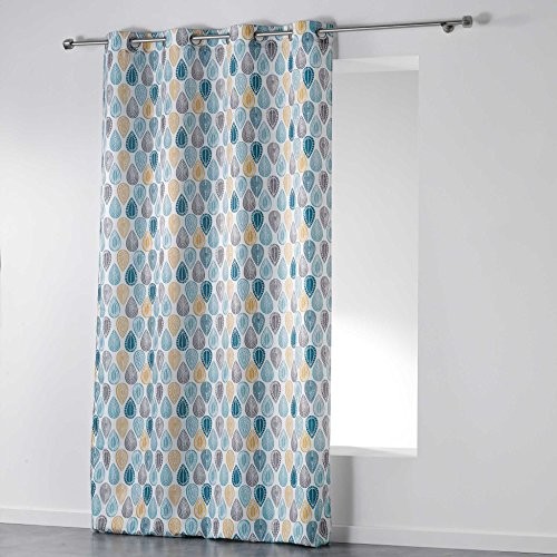 Douceur d'Intérieur douceur D l'intérieur zasłona z oczkami, poliester, biały, 260x140 cm 1606327