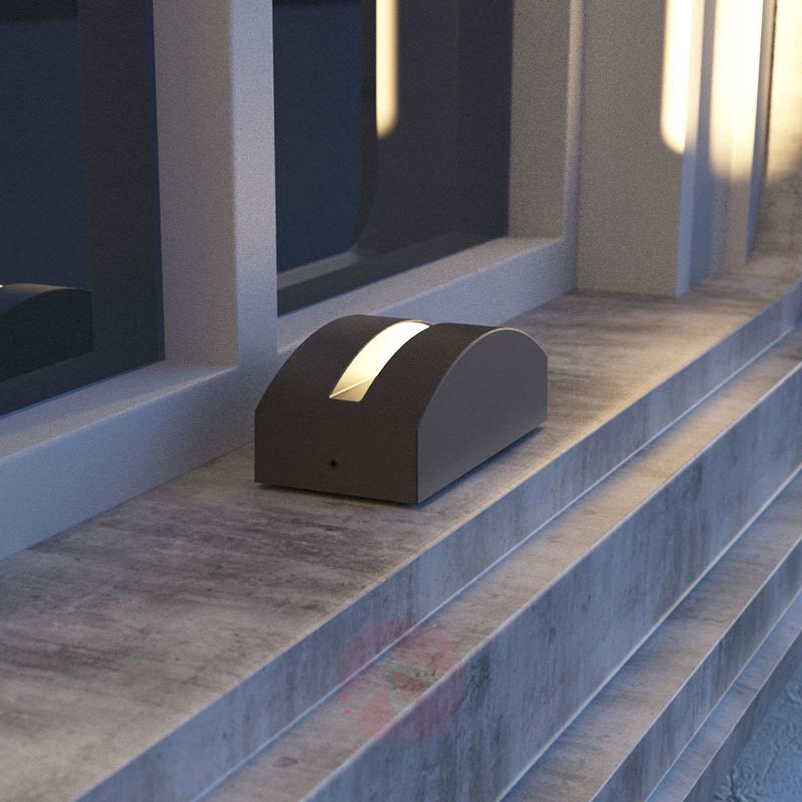 Lampenwelt com Kinkiet zewnętrzny LED Marka,aluminium,ciemnoszary