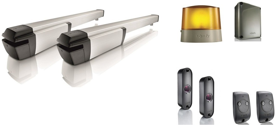 Somfy IXENGO L 24V 3S RTS ECO KOMFORT napęd do bramy skrzydłowej 8 m/800 kg ZESTAW 1216553