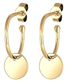 Elli Kolczyki damskie Geo koło  srebro 925 pozłacane  0301763017 0301763017