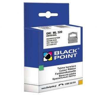 BlackPoint Black Point taśma barwiąca KBPO320 zastępuje Oki ML 182 391 czarna uniwersalna 9 24 igły 8 mm 1,8 m