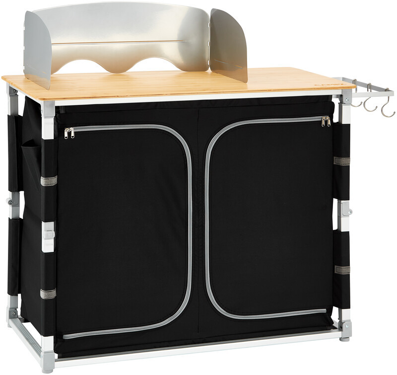 CAMPZ CAMPZ Bamboo Kitchen Stand Large, beżowy/czarny  2022 Szafki turystyczne