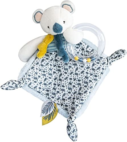 Doudou et Compagnie Doudou et Compagnie - Koala Doudou z grzechotką - 22 cm - Niebieski - Yoca le Koala - DC3666 DC3666