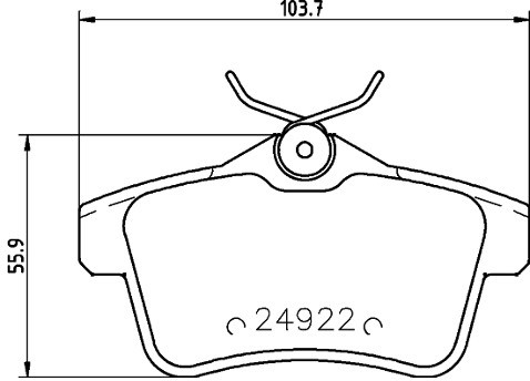 Mintex Zestaw klocków hamulcowych, hamulce tarczowe MDB3023