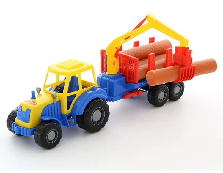 Wader POLESIE 35370 traktor z przyczepą do przewozu drzewa