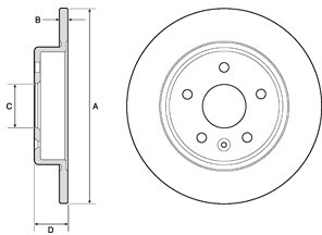 Delphi Tarcza hamulcowa BG4761C