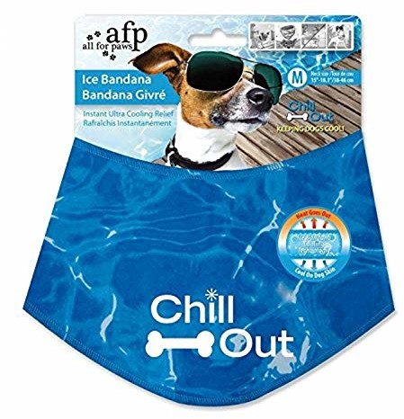 ALL FOR PAWS ALL FOR PAWS Chill Out pies chłodząca bandana letnia chusta na szyję oddychająca chustka dla zwierząt domowych szalik - średni - 38-46 cm VP7081