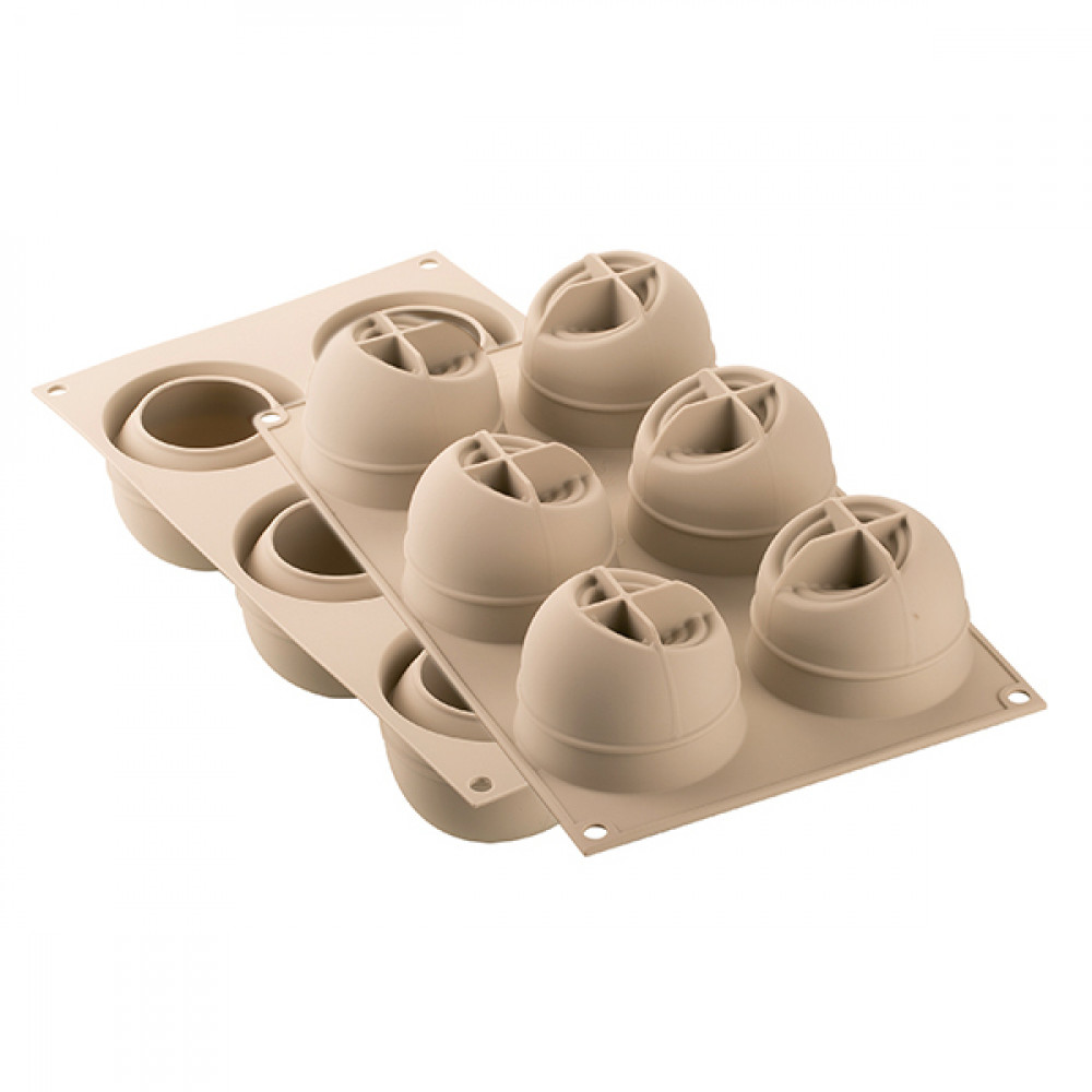 Silikomart 3Design Coccola Szara Forma Do 6 Ciastek Silikonowa Wh