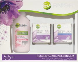 Garnier Essentials nawilżające mleczko do demakijażu 200ml + Intensive Restore 55+ Anti-Ageing Day Care krem na dzień 50ml + Intensive Restore 55+ An