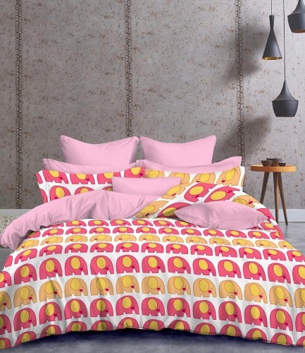 DecoKing Pościel /CUTEELEPHANTS/200X200+80X80*2 mikrowłókno