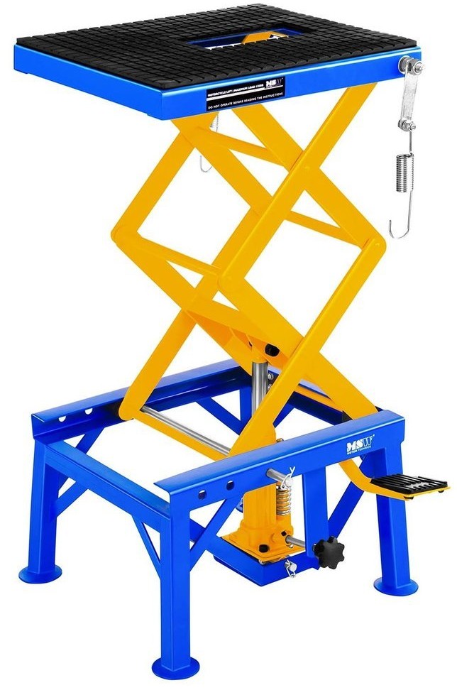 456 MSW Motor Technics 45674754 Podnośnik motocyklowy udźwig 135 kg wymiary platformy 410-350 mm wysokość podnoszenia 350-870 mm) 74754-uniw