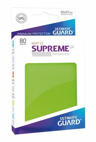 Ultimate Guard Guard Supreme UX Sleeves Standard Size Matte Light Green (80)