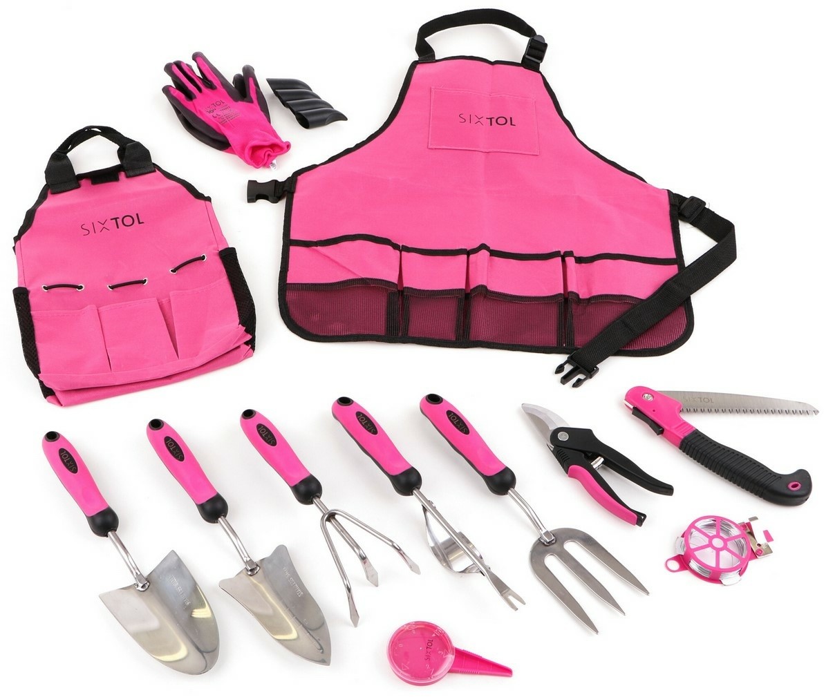 Sixtol Zestaw narzędzi ogrodniczych Garden pink, 12 elem.