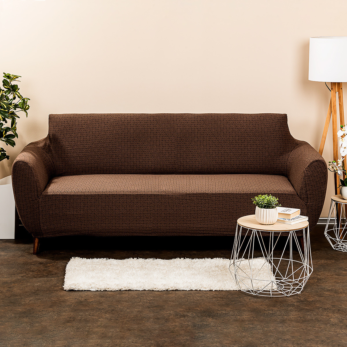4Home Multielastyczny pokrowiec na kanapę Comfort Plus brązowy, 180 - 220 cm, 180 - 220 cm
