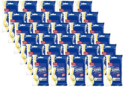 Tempo papier toaletowy, wilgotnych się delikatnie i, wilgotną, Travel Pack Riese Opakowanie 30 sztuk 836139