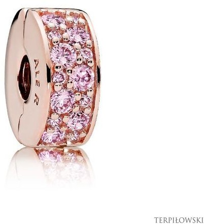 Pandora Klips  - Różowy szyk Pavé Rose - 781817PCZ (KLIPS - 781817PCZ)