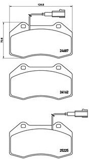 BREMBO Zestaw klocków hamulcowych, hamulce tarczowe P 23 139