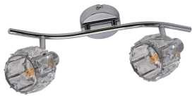 Krislamp Venus KR 373-2L Listwa plafon spot oprawa sufitowa 2x40W E14 chrom