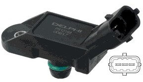 DELPHI Czujnik, ciśnienie w kolektorze dolotowym PS10168