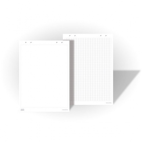 BI-OFFICE Papierowe bloki do flipchartów, kratkowe, opakowanie 5x 25 arkuszy M-Blok/R(flip.p.ra)