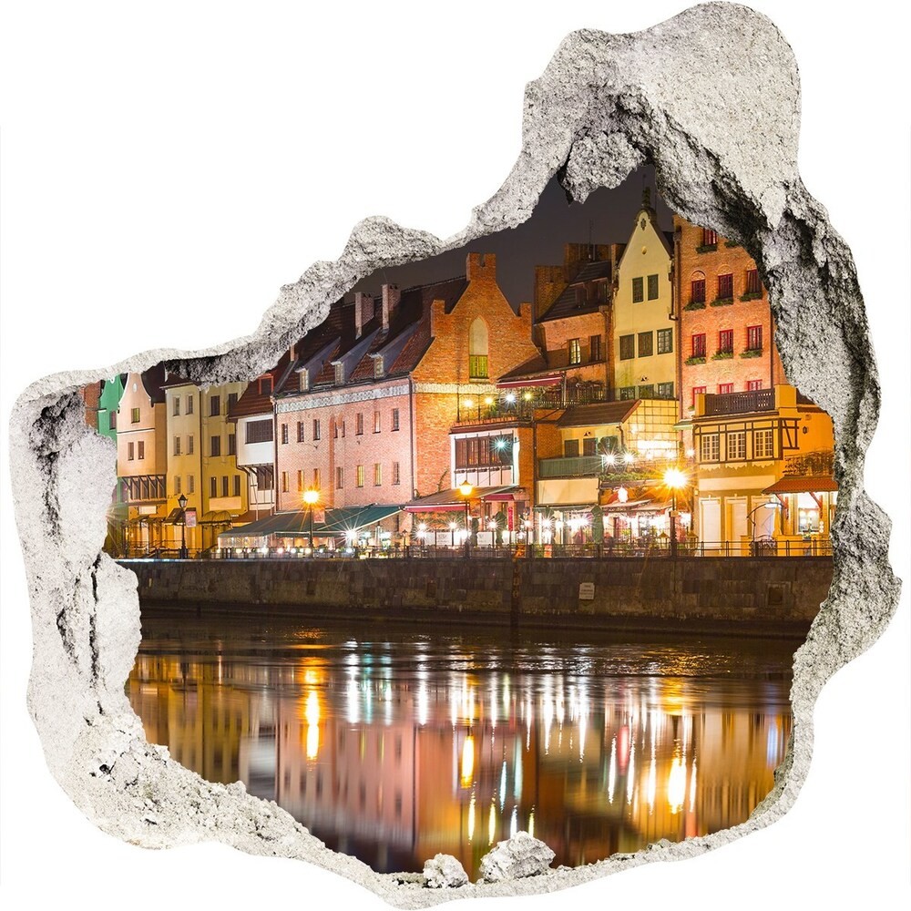 Wallmuralia.pl Fototapeta dziura na ścianę 3d Gdańsk Polska