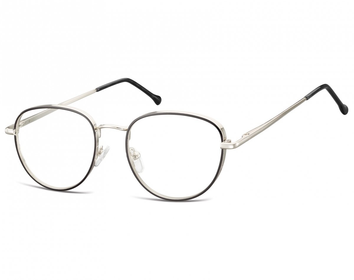 Sunoptic Owalne oprawki optyczne 918E czarno-srebrne 918E