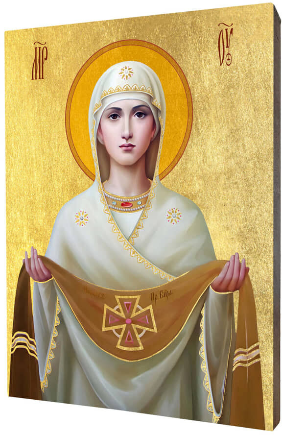 Art christiana Ikona religijna Matka Boża Pokrowa ACHI145