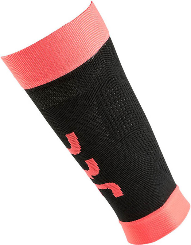 UYN UYN Fly Calves Kobiety, black/coral fluo L 2021 Zimowe ocieplacze na nogi i ręce S100093-B437-L