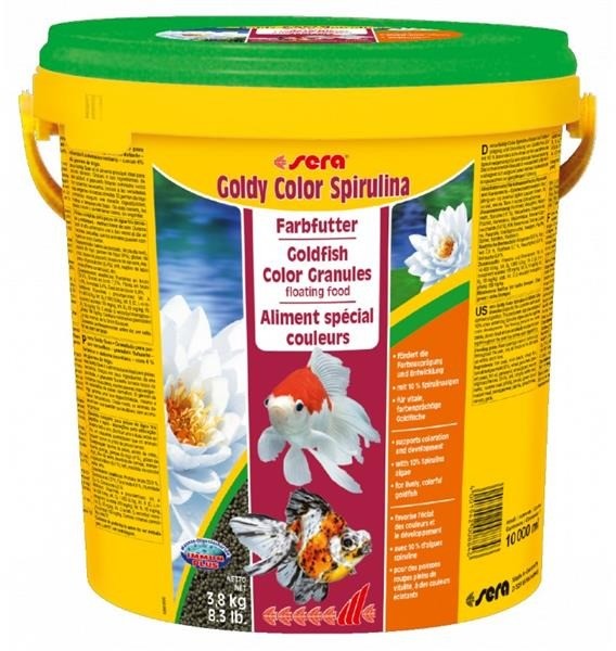 Sera Goldy Color Spirulina pokarm dla złotych rybek granulat 10 l