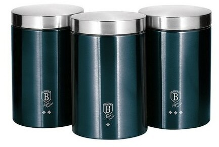Berlinger Haus 3-częściowy zestaw pojemników na żywność Aquamarine Metallic Line