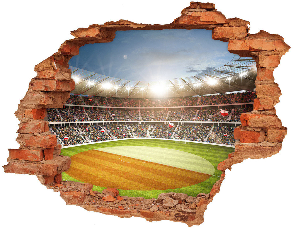 Wallmuralia.pl Fototapeta dziura na ścianę 3d Stadion Polska
