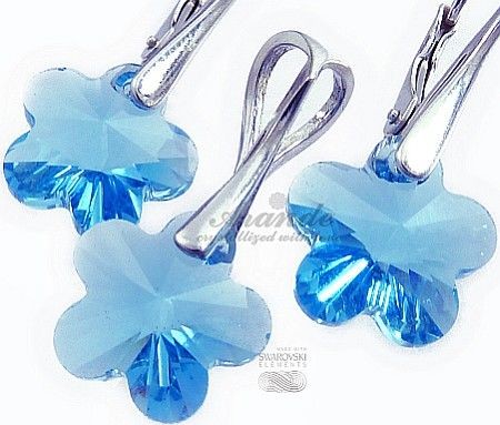 Arande SWAROVSKI komplet SREBRO CERTYFIKAT KWIATKI 3579440981