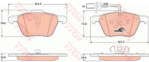 TRW Klocki hamulcowe GDB1460