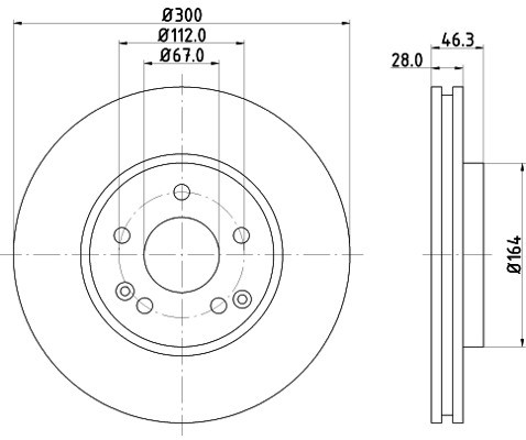 HELLA PAGID Tarcza hamulcowa PAGID 8DD355107-501