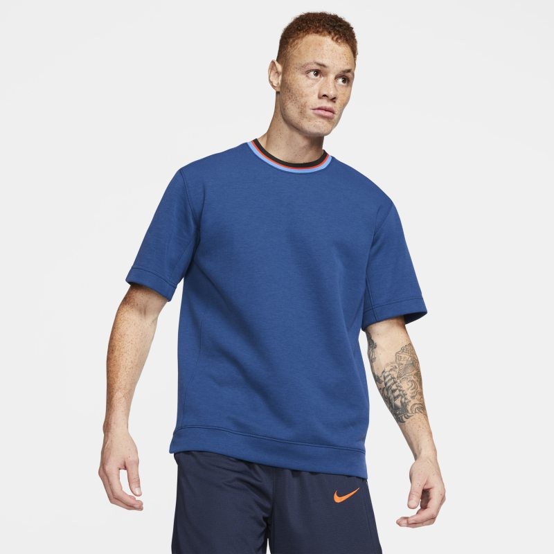 Nike Męska koszulka z krótkim rękawem do koszykówki Dri-FIT - Niebieski AJ3538-407