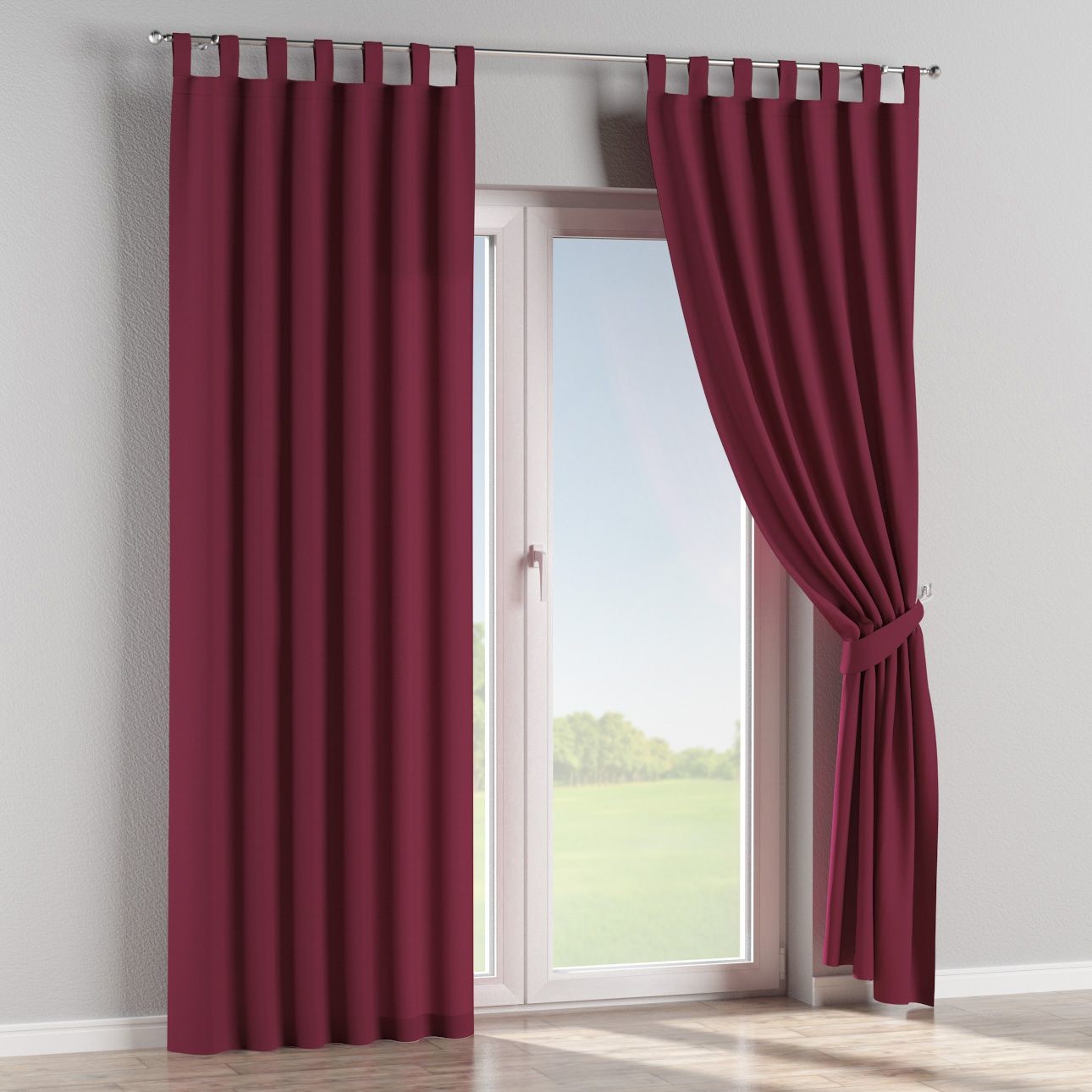 Dekoria Zasłona na szelkach 1 szt. Plum śliwkowy) 1szt 130 × 260 cm Cotton Panama 310-702-32