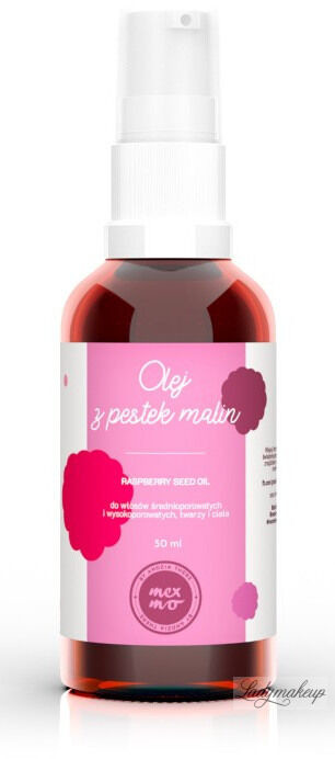 Mexmo Mexmo - Raspberry Seed Oil - Olej z pestek malin do włosów średnio i wysokoporowatych, twarzy i ciała - 50 ml