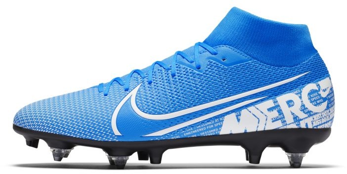 Nike Korki piłkarskie na miękką murawę Mercurial Superfly 7 Academy SG-PRO Anti-Clog Traction - Niebieski BQ9141-414