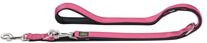 Hunter smycz przepinana neopren w malinowo-czarnym odcieniu 20/200