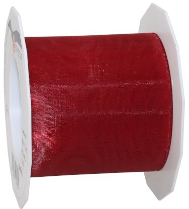 Pattberg Na prezent 72 MM 25 m Sheer  taśma organza, bordowy 6017525-018