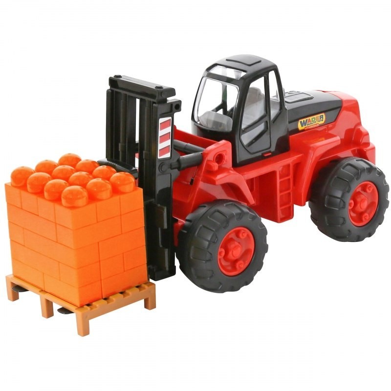 Wader Quality Toys Wader QT Wózek Widłowy + Klocki 30 el + paleta