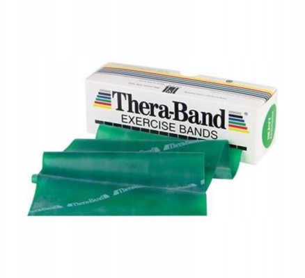 Taśma do ćwiczeni Theraband guma zielona 1,5m