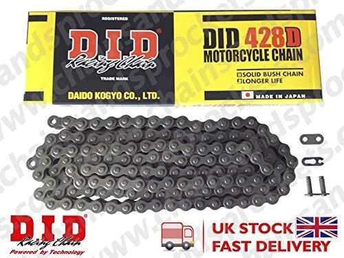 D.I.D Łańcuch DID 428 D, 114 ogniw (standard), otwarta z zamkiem Clip 428DX114RB
