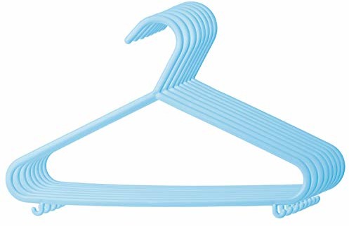 Bieco wieszak na ubrania dla dzieci 8 szt. lodowy niebieski | długość ok. 30 cm | wieszak na ubrania dla niemowląt | tworzywo sztuczne wieszak na ubrania dla niemowląt | organizer dla niemowląt do ubr