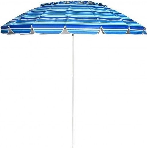 Costway Parasol plażowy regulowany z ochroną UPF 50+ 2,2 x 2,45 m OP70716BL