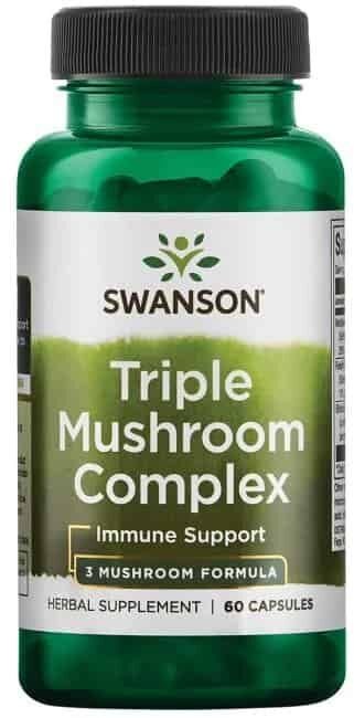 SWANSON Triple Mushroom Standardized Complex (Shiitake, Reishi Maitake) 60 Kapsułek
