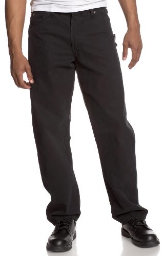 Dickie's Dickies du336 szlifowana kaczka Carpenter Jean, zrelaksowany, , 30W / 30L, , Rinsed Black, DU336-Black-30x30